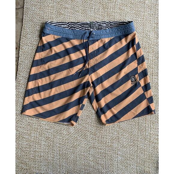 New Volcom Men's Stripey Stoney 19" Stretch Board Swim Shorts 38 - Picture 4 of 7
